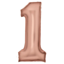  Lustre Rose Gold 1-es szám fólia lufi 86 cm party kellék