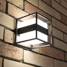 Lutec Kültéri LED kocka keretben 13 W, melegfehér, antracit-opál (Cruz) kültéri világítás