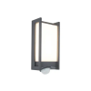 Lutec Qubo sötétszürke mozgásérzékelős LED kültéri fali lámpa (LUT-5193002118) LED 1 izzós IP54