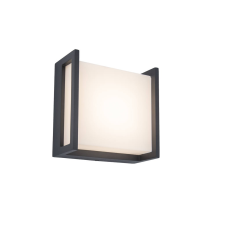 Lutec Qubo Square Kültéri Fali Lámpa 1 Light Dark Grey kültéri világítás