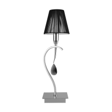Luxera Oxford króm-fekete asztali lámpa (LUX-64326) E14 1 izzós IP20 világítás