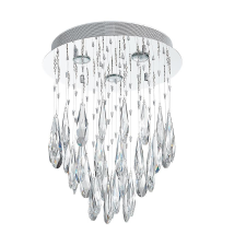 Luxera Russet króm-átlátszó kristály mennyezeti lámpa (LUX-62431) GU10 3 izzós IP20 világítás