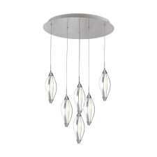 Luxera Sakura króm LED függesztett lámpa (LUX-61305) LED 6 izzós IP20 világítás