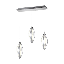 Luxera Sakura króm LED függesztett lámpa (LUX-61306) LED 3 izzós IP20 világítás