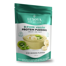 Luxoya 9-Fibre Vegan Protein Pudding 450 g - Kiwi-Banán ízű reform élelmiszer
