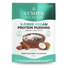 Luxoya 9-Fibre Vegan Protein Pudding 45 g - Rum-Kókusz ízű reform élelmiszer