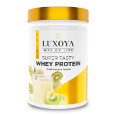 Luxoya Super Tasty Whey Protein 450g kivi banán íz vitamin és táplálékkiegészítő