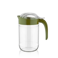 Luxplastic IRIS C-00130 Alegre olaj és ecet kiöntő üvegkancsó 660ml, zöld konyhai eszköz