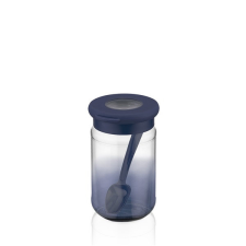Luxplastic IRIS C-00488 Rainbow indigókék üveg tároló kanállal 380ml konyhai eszköz