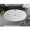 Luxury Eris szabadon álló fürdökád akril  180 x 95 cm, fehér/fekete,  leeresztö   fekete - 53441809575-B Térben álló kád