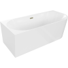 Luxury Mia szabadon álló fürdökád akril   balos 170 x 80 cm, fehér,  leeresztö arany - 52691708000L-G Térben álló kád