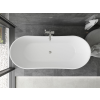 Luxury Montana szabadon álló fürdökád akril  180 x 80 cm, fehér/fekete,  leeresztö   fekete - 52011808075-B Térben álló kád