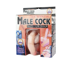 Lybaile - Lifelike Realistic Male Cock And Vagina - távirányítós, vízálló, élethű, vibrációs vagina maszturbátor (testszínű) egyéb erotikus kiegészítők férfiaknak