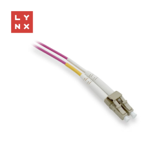 LYNX Fiber Optic LC Összekötő Rózsaszín 3m LX-DPX-LC/LC-OM4-3 kábel és adapter