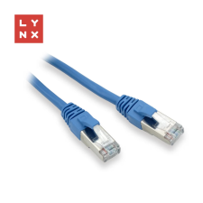 LYNX UTP CAT5E Összekötő Kék 10cm LX-FTP5E-0010-BLUE kábel és adapter