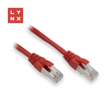 LYNX UTP CAT5E Összekötő Piros 3m LX-FTP5E-030-RED kábel és adapter