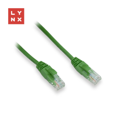 LYNX UTP CAT5E Összekötő Zöld 30cm LX-UTP5E-0030-GREEN kábel és adapter