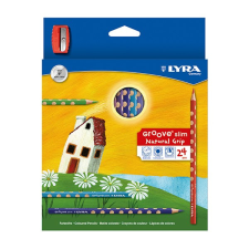 Lyra Színes ceruza lyra groove slim háromszögletű 24 darabos+hegyező 2821240 színes ceruza