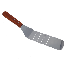 Lyukas, fa nyelű fordítólapát, spatula – Nagy konyhai eszköz