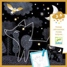  Lyukasztós képkészítés - Éjszakai állatok - Image reveal kreatív és készségfejlesztő