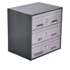  M35 N moduláris postaláda tömb, 8db Névtábla + névtábla RAL 7016 / Antracit postaláda