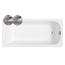 M-acryl Mira Slim 170x70 egyenes kád kádlábbal 12485 kád, zuhanykabin