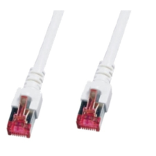 M-CAB 3278 S-FTP CAT6 Patch kábel 15m Fehér kábel és adapter