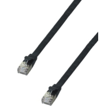 M-CAB 3572 U/FTP CAT6a Flat Patch kábel 1m Fekete kábel és adapter
