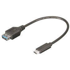 M-CAB 7001305 USB-A anya - USB-C apa kábel 0.2m - Fekete kábel és adapter