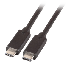 M-CAB 7001334 USB-C apa - USB-C apa 4.0 Adat és töltő kábel - Fekete (0.8m) kábel és adapter