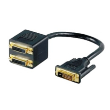 M-CAB 7002017 DVI-D Y-Splitter 0.2m kábel és adapter