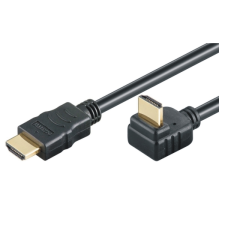 M-CAB 7200224 HDMI (apa - apa 270°) kábel 1m - Fekete kábel és adapter