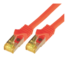 M-CAB S/FTP CAT7 kábel 10m - Piros kábel és adapter