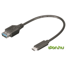 M-CAB USB 3.1 Type C USB 3.0 Átalakító Fekete 10cm 7001305 kábel és adapter