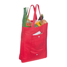 M-Collection Összehajtható nem szőtt bevásárló táska, piros kézitáska és bőrönd