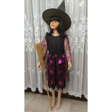  M-ES, PINK-FEKETE, 3 részes, Boszi, boszorkány jelmez szett farsangra jelmez
