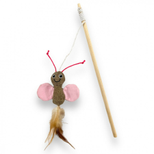 M-PETS cicapeca fluoreszkáló pillangó 35cm pink játék macskáknak