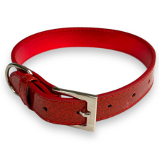  M-PETS csillogó nyakörv L 2,5x35-40cm piros nyakörv, póráz, hám kutyáknak