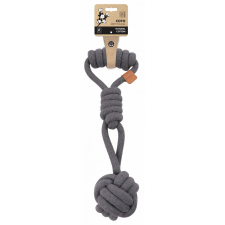 M-Pets M-PETS kötéljáték fogantyús labda 36cm szürke (24) játék kutyáknak