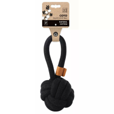 M-Pets M-PETS kötéljáték füles labda 11cm fekete játék kutyáknak