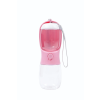 M-Pets ON THE ROAD utazó vizes és eledeles palack 2in1 300 ml rózsaszín