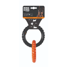 M-Pets RING KING Dupla karika, narancssárga-fekete játék kutyáknak