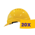 M-Safe MH6000 munkavédelmi sisak állítható fejkosárral, Sárga (Karton - 20 db)