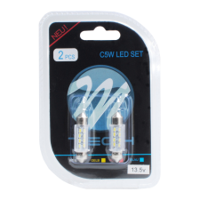 M-Tech LED Izzó C5W 36 mm 8-SMD (2db) fehér – M-TECH autó izzó, izzókészlet