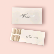  Macaron díszdoboz fehér 12 darabos felirattal sütés és főzés