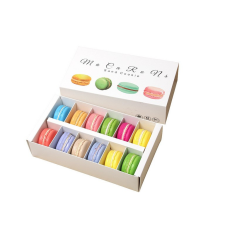  Macaron doboz, kartonpapír, mintás, 12 db-os, 10db sütés és főzés