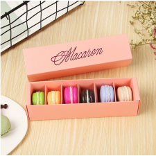  Macaron doboz, kartonpapír, rózsaszín, 6 db-os, 10db sütés és főzés