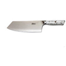 MaceMaker WHITE STONE CLEAVER SanMai damaszkuszi konyhakés kés és bárd