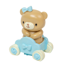  Maci lány poly barna-kék poly 6,5cm dekorációs kellék