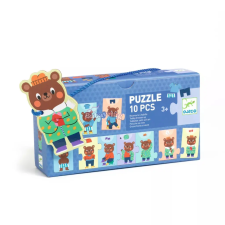  Maci öltözködik - Sorozat puzzle -10db-os Teddy dresses up puzzle, kirakós